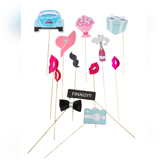 SHEIN & HANDMADE | PHOTO BOOTH PROPS FOR WEDDING | SET OF 13 - Picture 2 of 8